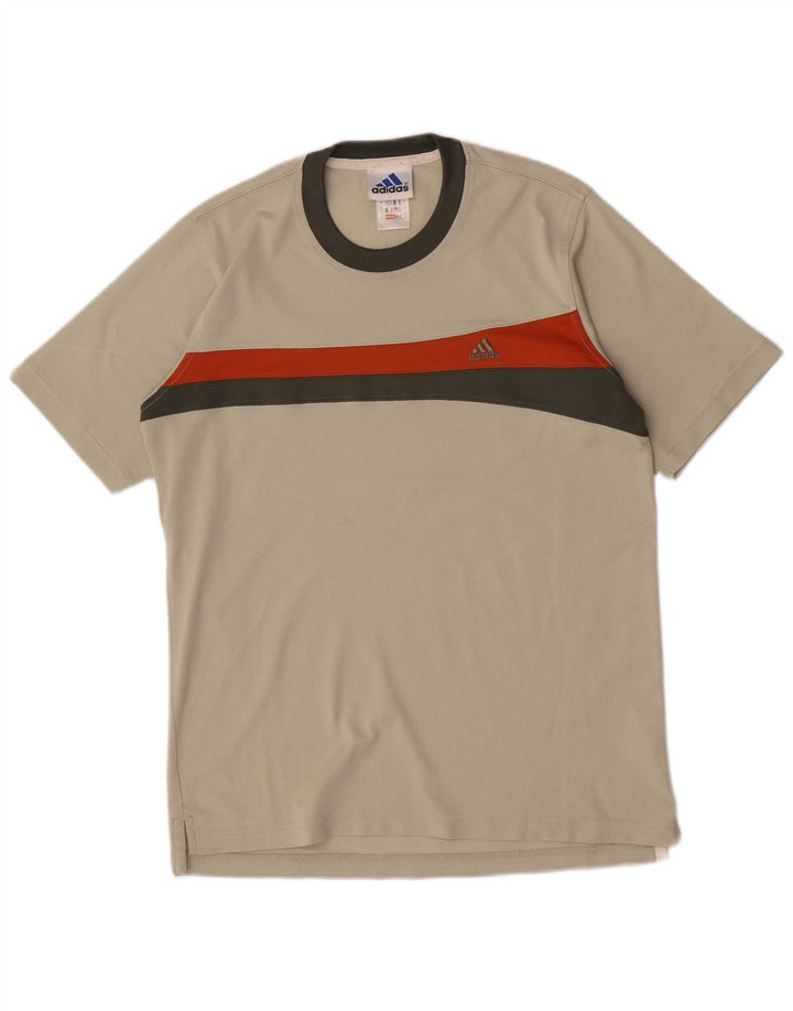 Ανδρικό T-Shirt Adidas Top Medium Beige Colourblock Polyester