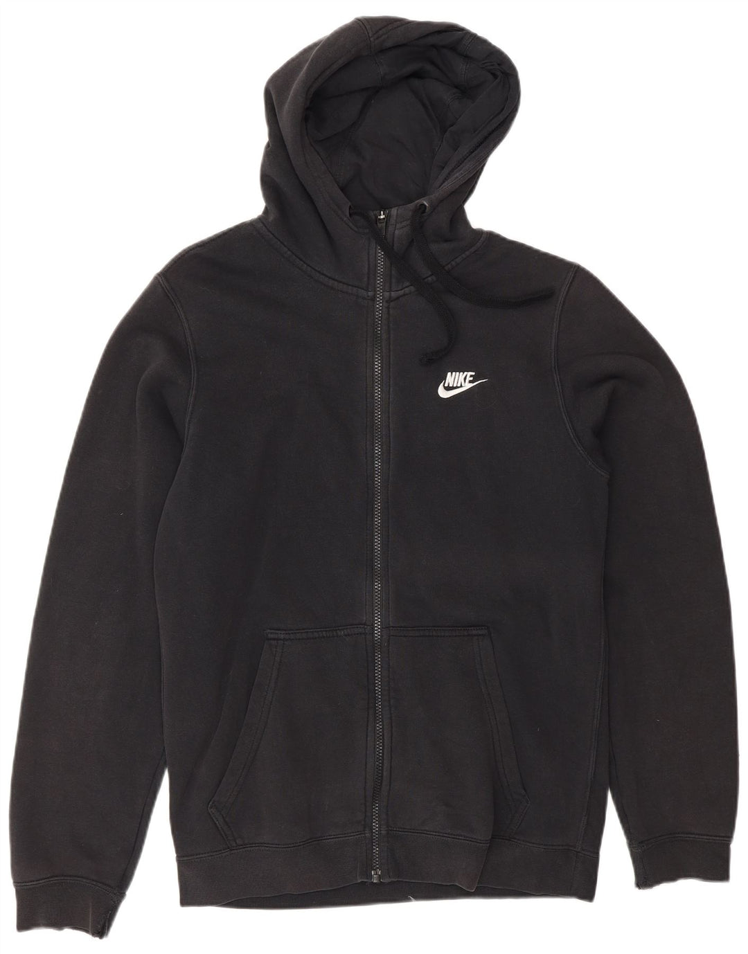 Ανδρικό πουλόβερ Nike με φερμουάρ, μικρό μαύρο βαμβακερό