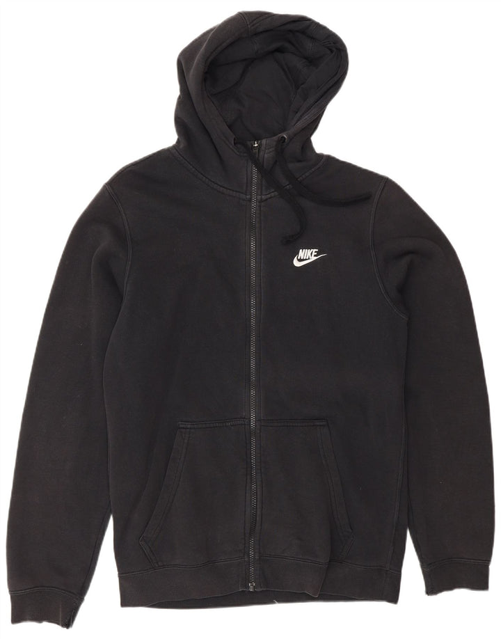 Ανδρικό πουλόβερ Nike με φερμουάρ, μικρό μαύρο βαμβακερό