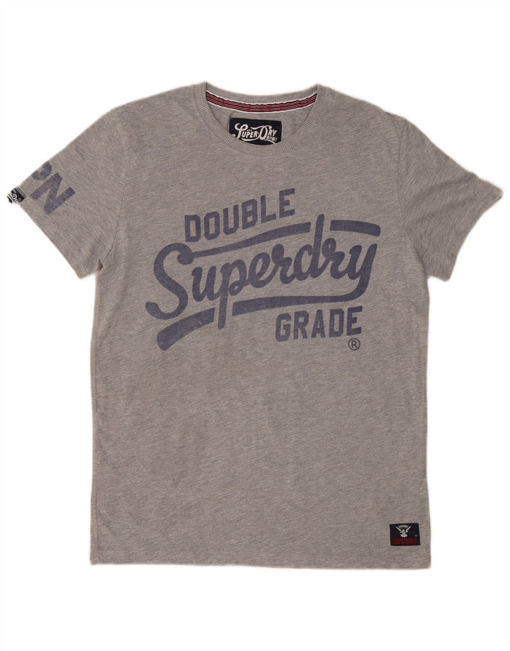 Ανδρικό γραφικό μπλουζάκι SUPERDRY Top Medium Grey Polyester