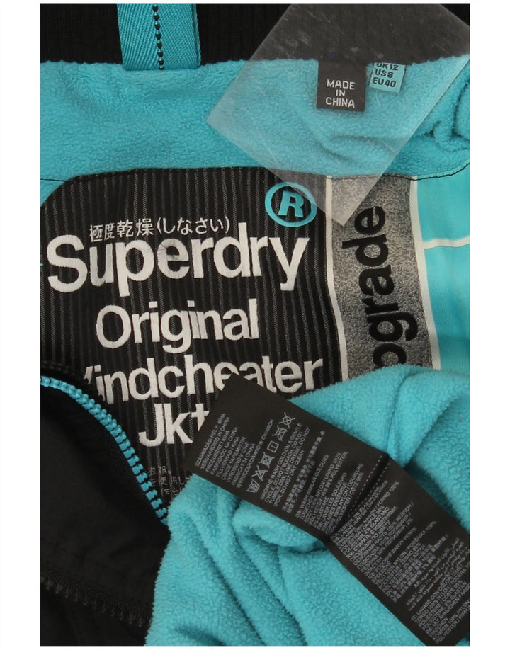 SUPERDRY Γυναικείο Windcheater Hooded Windbreaker Jacket UK 12 Medium Black