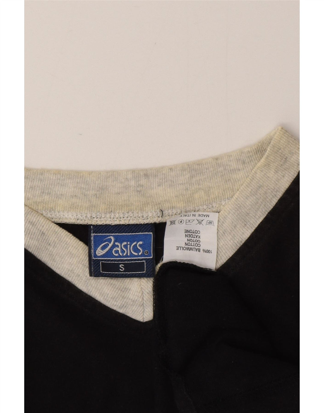 Ανδρικό T-Shirt Top ASICS Μικρό μαύρο βαμβακερό