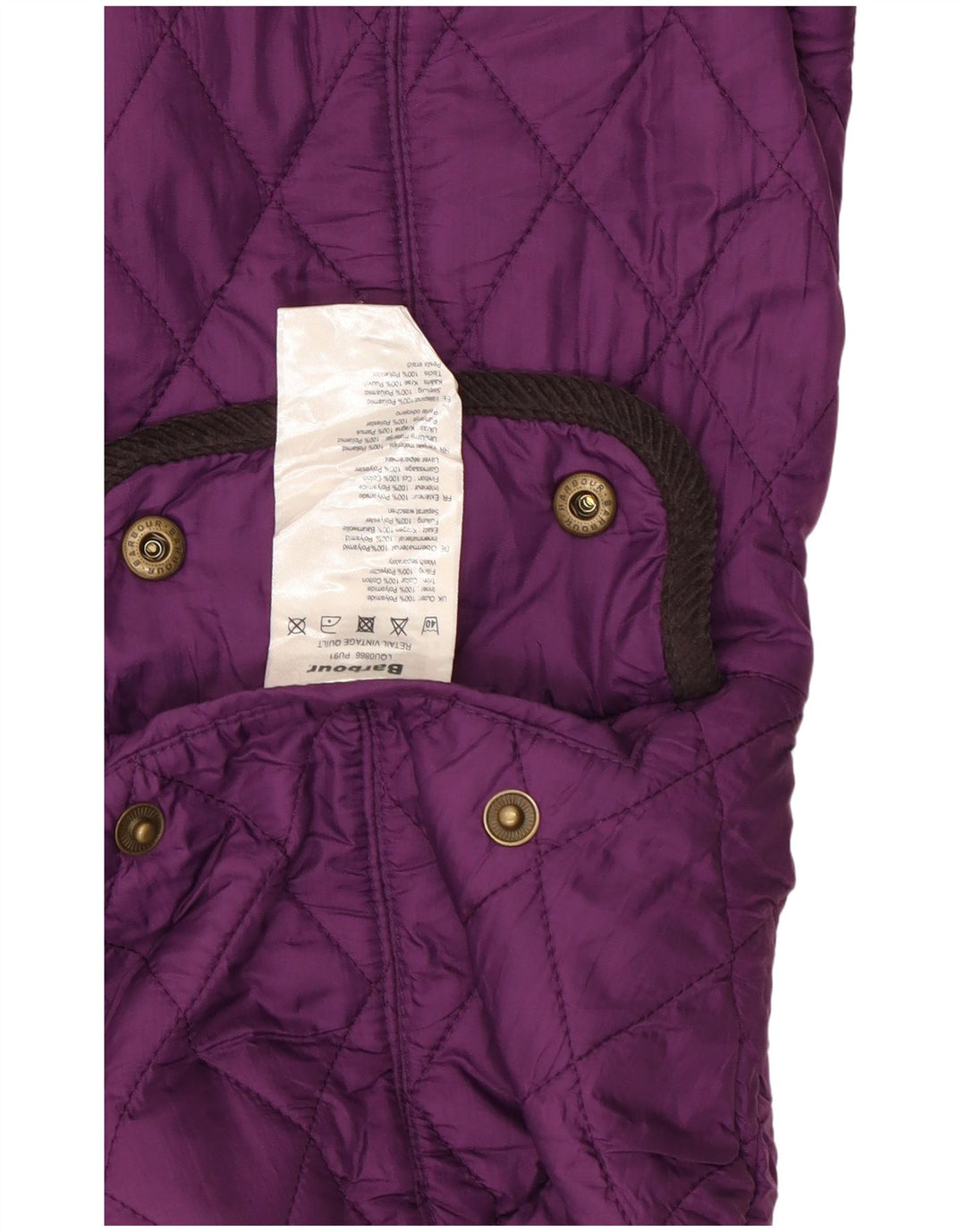 Barbour γυναικείο καπιτονέ μπουφάν UK 12 Medium Purple Colourblock Polyester