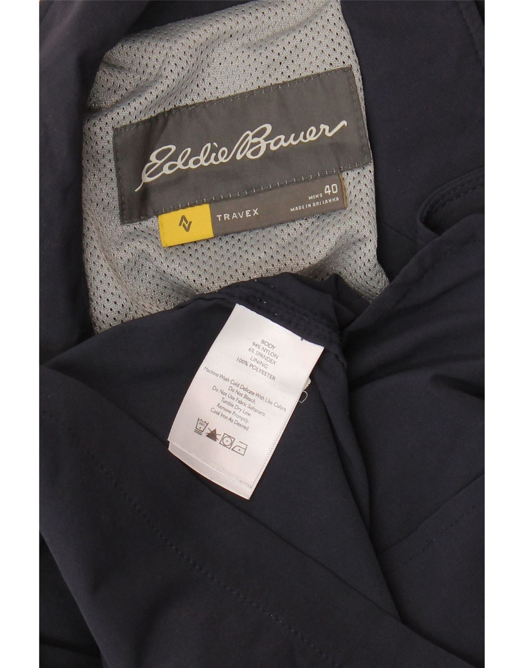 EDDIE BAUER Ανδρικό σακάκι με 3 κουμπιά μπλέιζερ UK 40 μεγάλο Navy Nylon