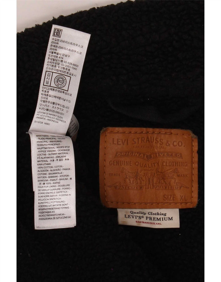 Ανδρικό τζιν μπουφάν Levi's UK 42 XL μαύρο βαμβακερό