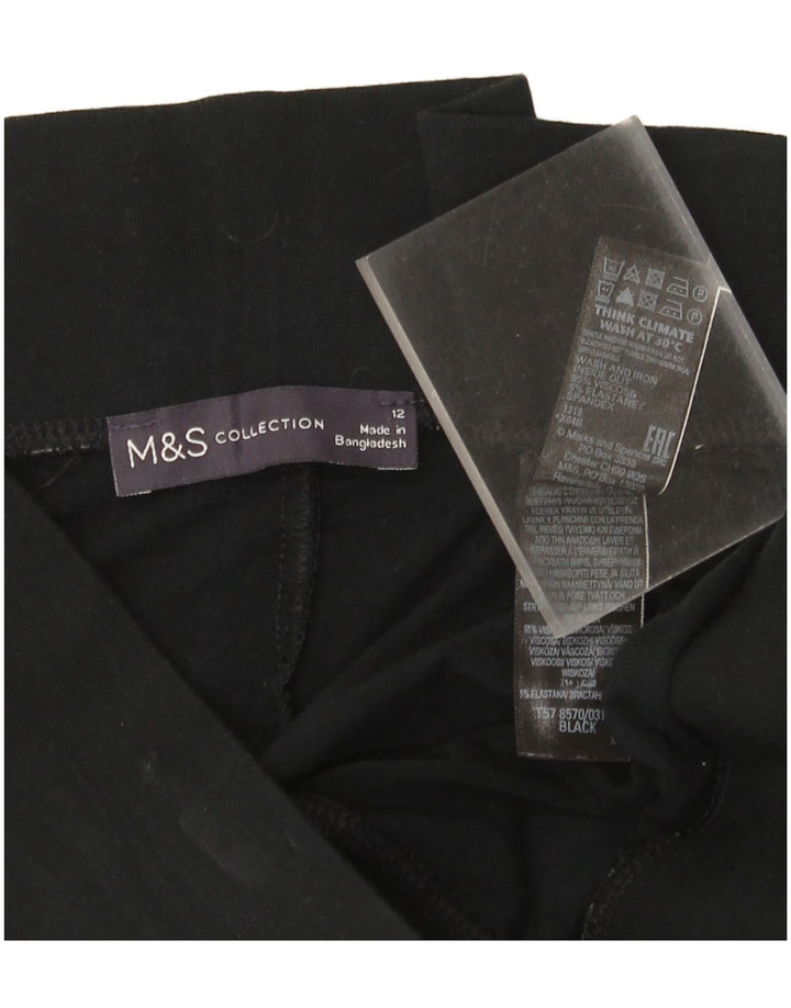 Marks & Spencer Γυναικεία Κάπρι Κολάν UK 12 μεσαία μαύρη βισκόζη