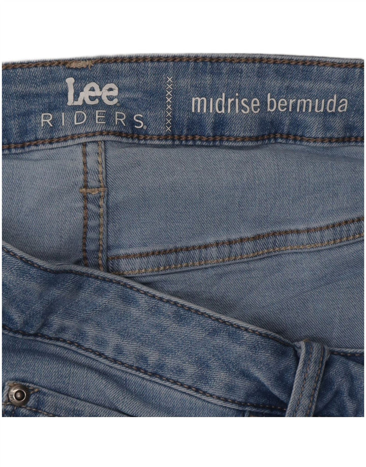 LEE Womens Riders Ψηλόμεσο τζιν βερμούδα W36 XL Μπλε
