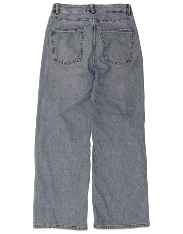 Marks & Spencer Γυναικεία φαρδιά τζιν UK 10 Small W30 L28 Blue Cotton