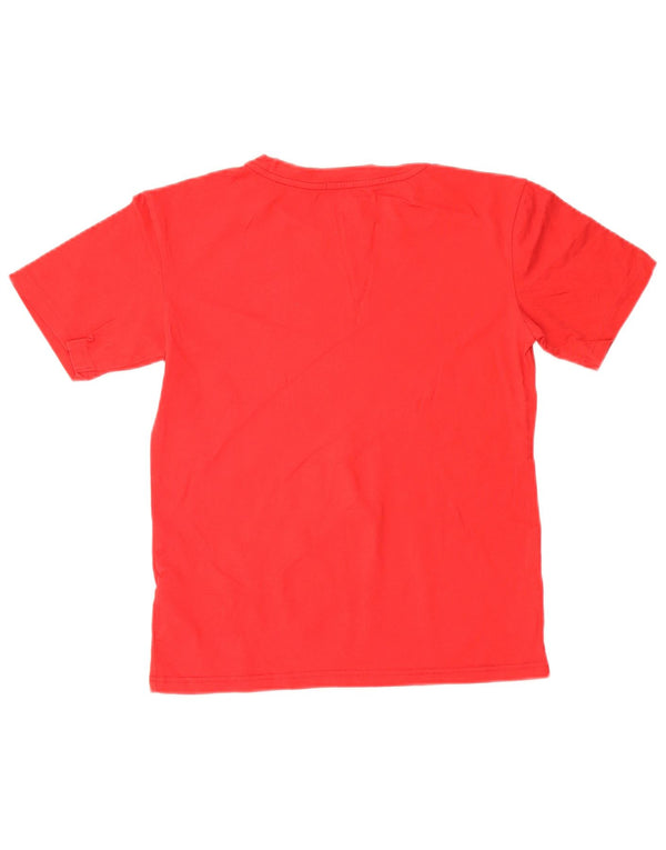 Tommy Hilfiger Γυναικείο γραφικό T-Shirt Top UK 6 XS Red Cotton