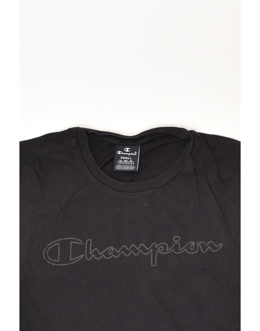 CHAMPION Mens Graphic T-Shirt Top Small Black | Vintage Champion | Thrift | Second-Hand Champion | Used Clothing | Messina Hembry 