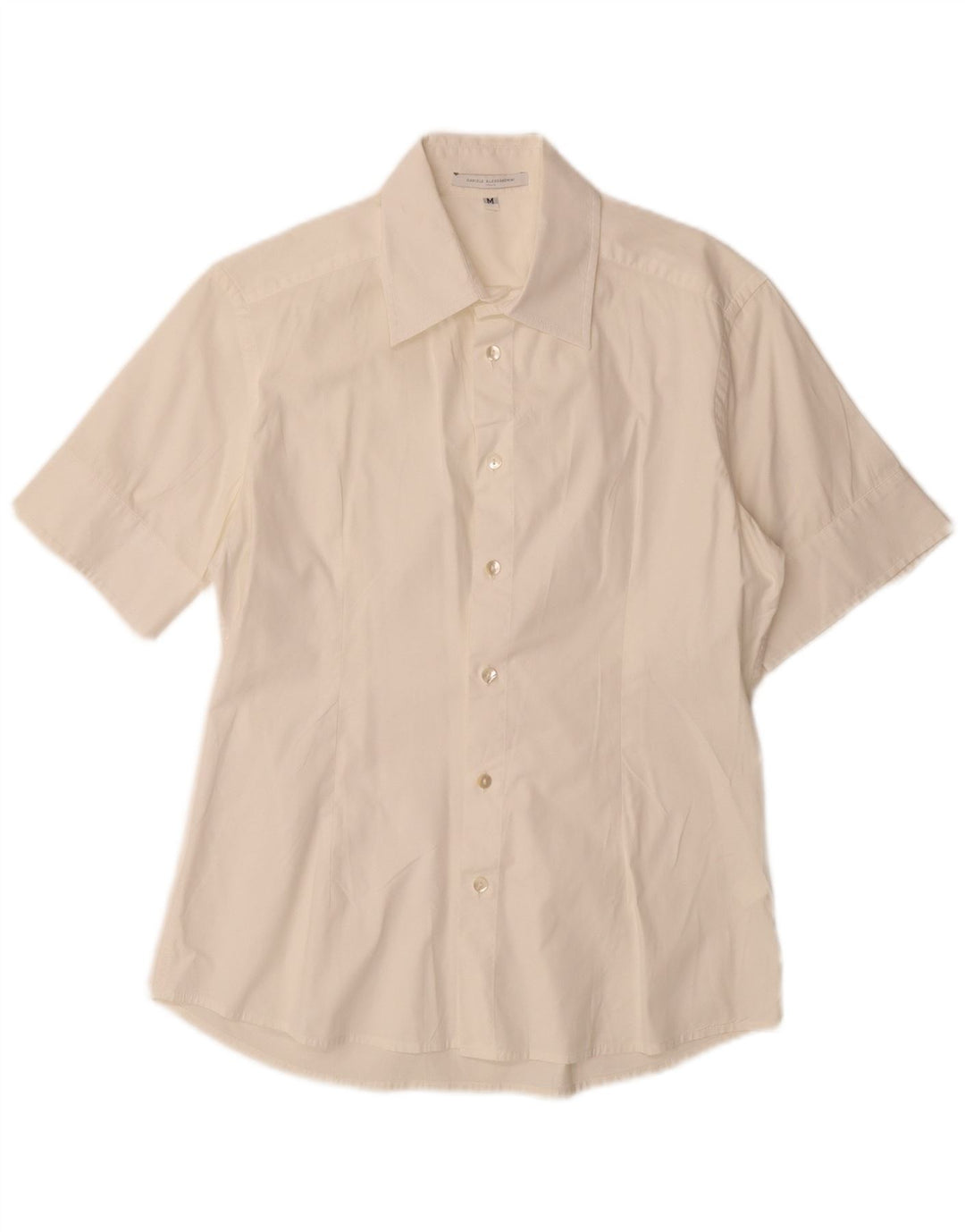 Daniele Alessandrini Γυναικείο κοντομάνικο πουκάμισο UK 14 Medium White