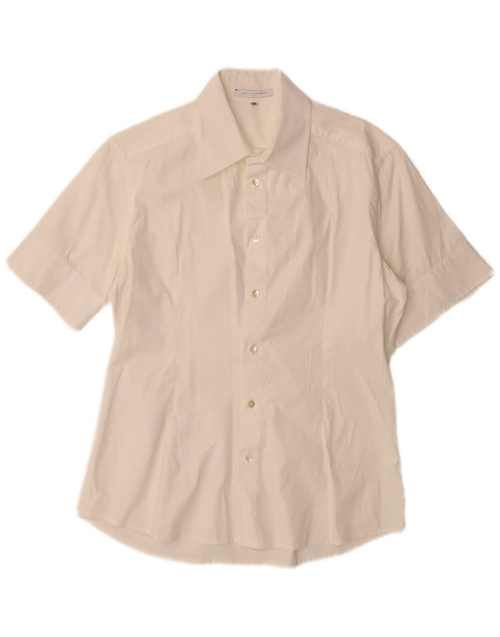 Daniele Alessandrini Γυναικείο κοντομάνικο πουκάμισο UK 14 Medium White