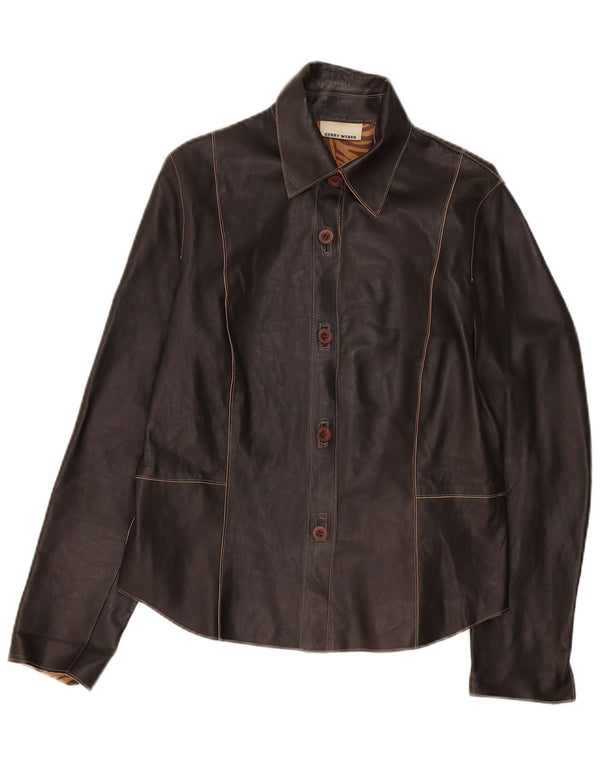 Gerry Weber Γυναικείο Δερμάτινο Μπουφάν UK 14 Large Μαύρο