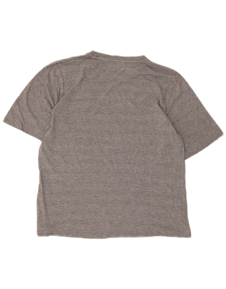 Ανδρικό γραφικό μπλουζάκι Kappa Top Large Grey Flecked Cotton