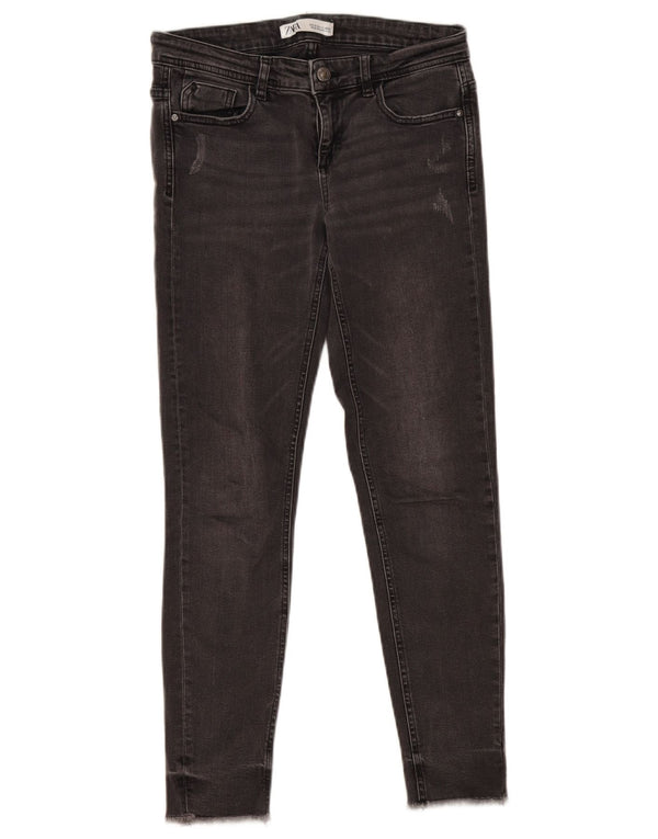 Zara Γυναικεία στενόχωρα τζιν EU 36 XS W26 L27 Γκρι βαμβακερό