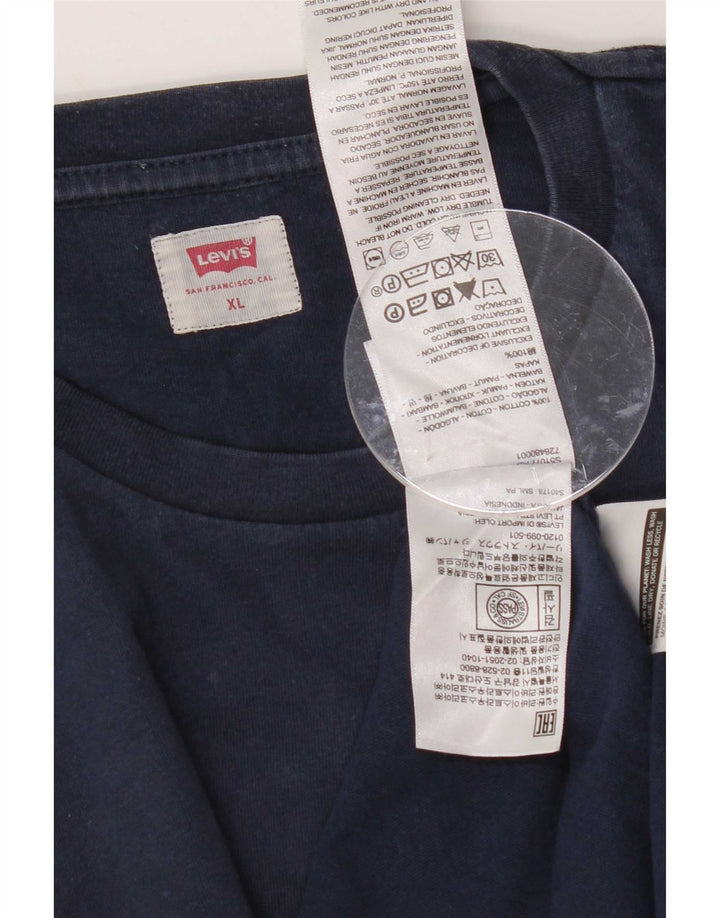 Ανδρικό τοπ Levi's μακρυμάνικο XL Navy Blue Cotton