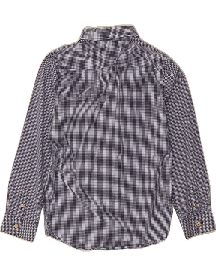 JOULES Boys Shirt 9-10 Years Navy Blue Gingham Cotton Vintage Joules and Second-Hand Joules from Messina Hembry 