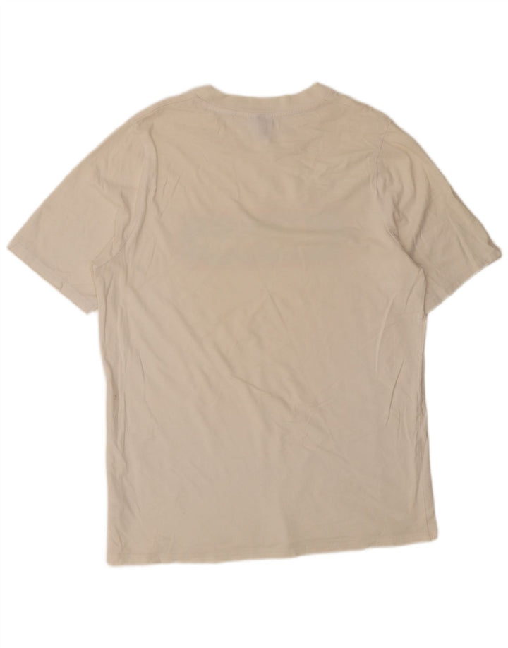 Ellesse Ανδρικό γραφικό T-Shirt Top Small Off White Βαμβακερό