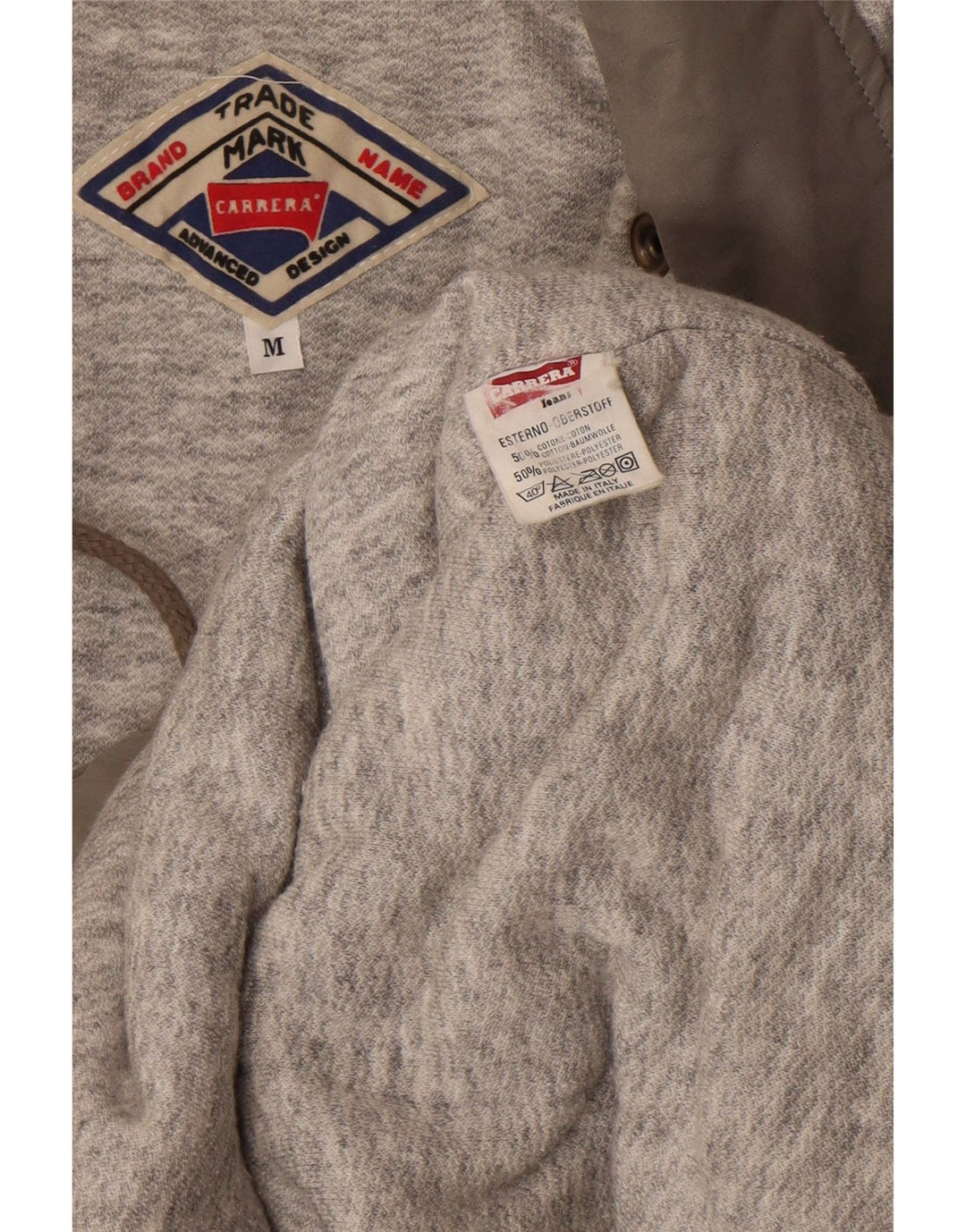 Carrera Ανδρικό μπουφάν με κουκούλα γραφικό UK 38 Medium Grey Colourblock