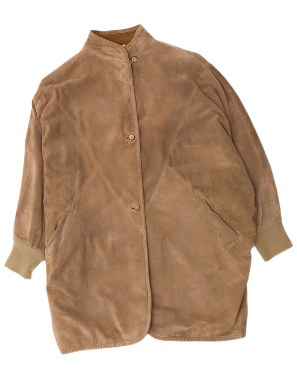 Vintage Γυναικείο Σουέντ Πανωφόρι UK 14 Medium Beige