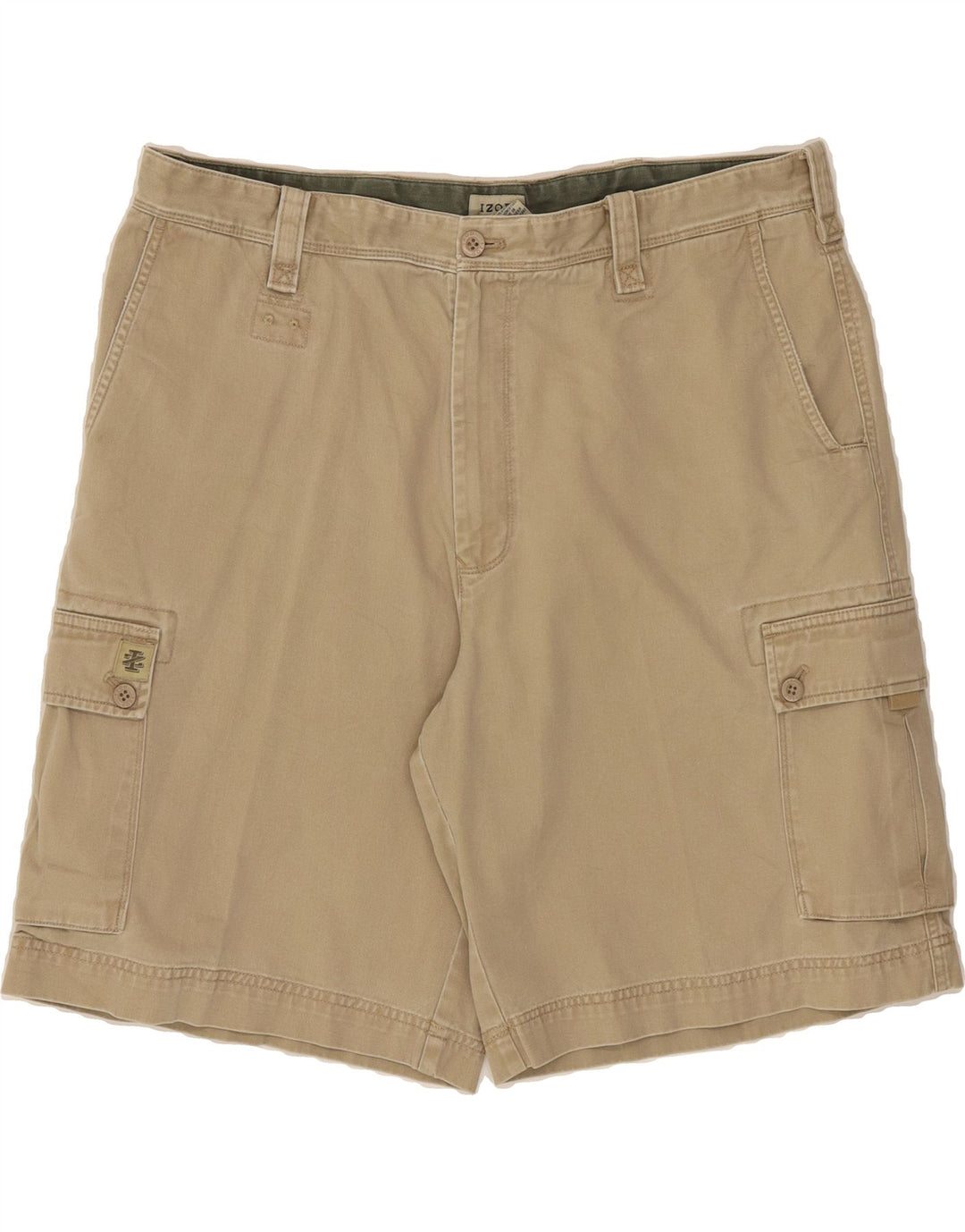 IZOD Mens Cargo Shorts W40 XL Beige Cotton Vintage Izod and Second-Hand Izod from Messina Hembry 