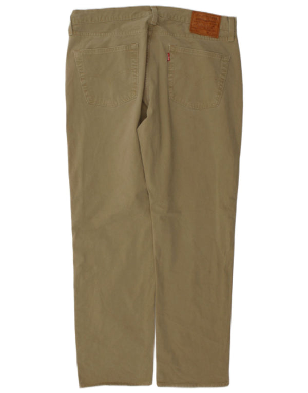 Levi's Mens 514 Straight Casual Παντελόνι W34 L30 Χακί Βαμβακερό