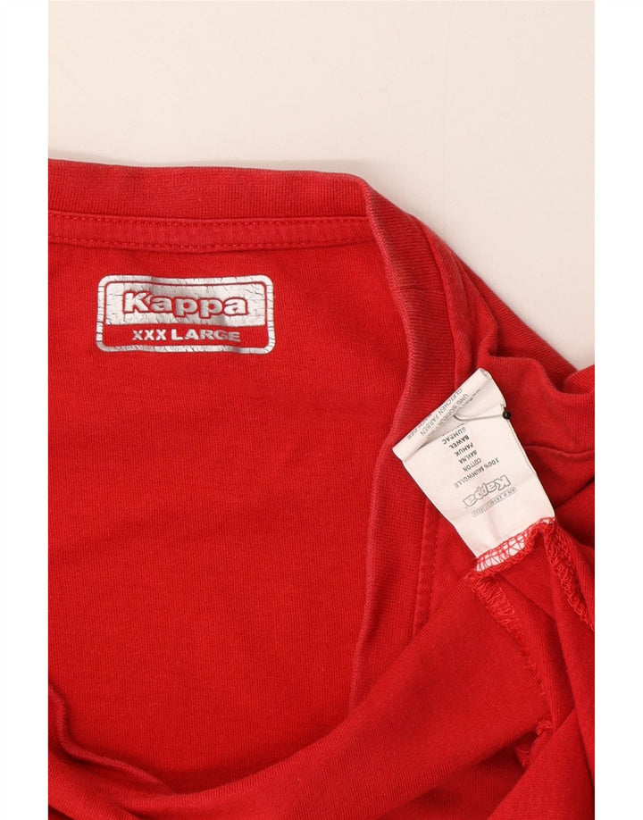 KAPPA Mens T-Shirt Top 3XL Red Cotton Vintage Kappa and Second-Hand Kappa from Messina Hembry 