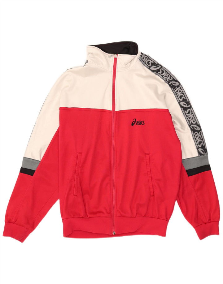 Ανδρική φόρμα γραφικών Asics Top Jacket IT 48 Medium Red Colorblock Nylon