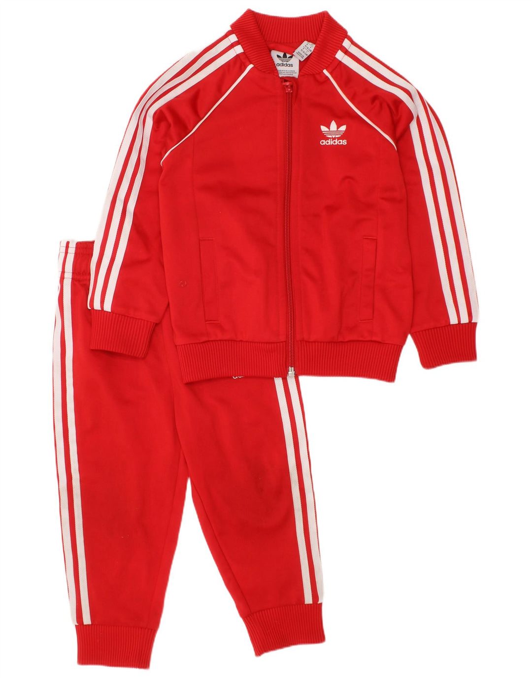Παντελόνι αθλητικής φόρμας ADIDAS Baby Girls 18-24 μηνών κόκκινο πολυεστέρα