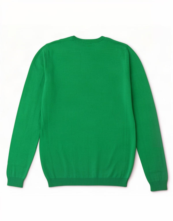 Πουλόβερ Benetton Boys Crew Neck Jumper 13-14 ετών 3XL πράσινο βαμβακερό