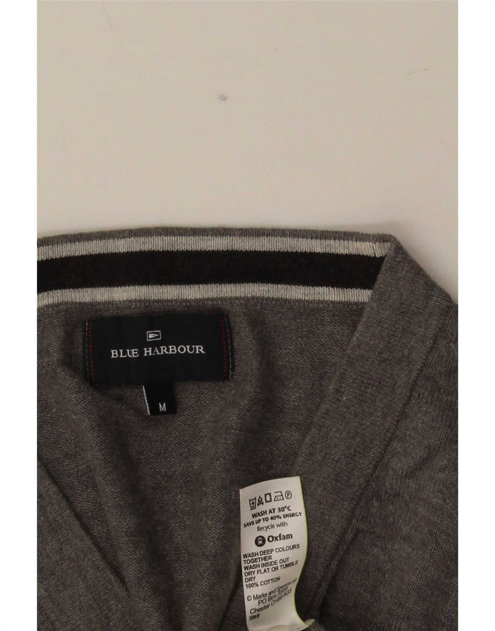 Ανδρικό πουλόβερ Marks & Spencer Blue Harbor Cardigan Μεσαίο γκρι βαμβακερό