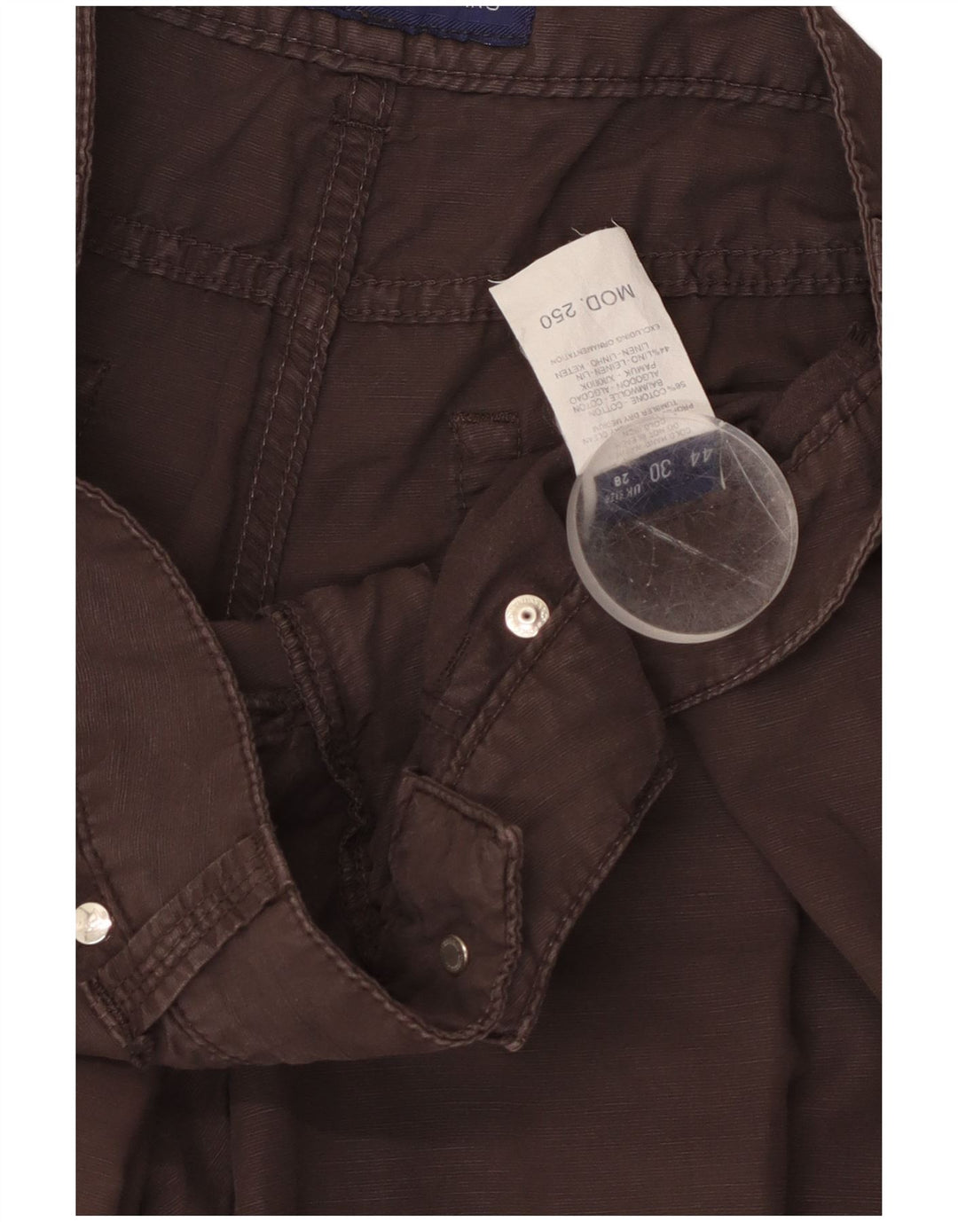 TRUSSARDI Ανδρικό σορτς βερμούδα W28 Μικρό καφέ βαμβακερό