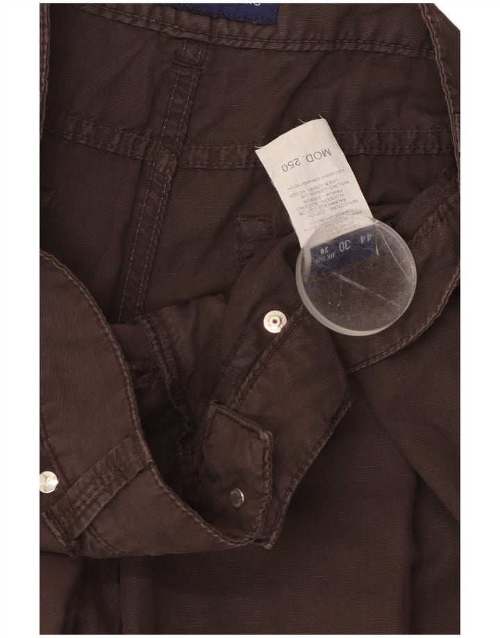 TRUSSARDI Ανδρικό σορτς βερμούδα W28 Μικρό καφέ βαμβακερό