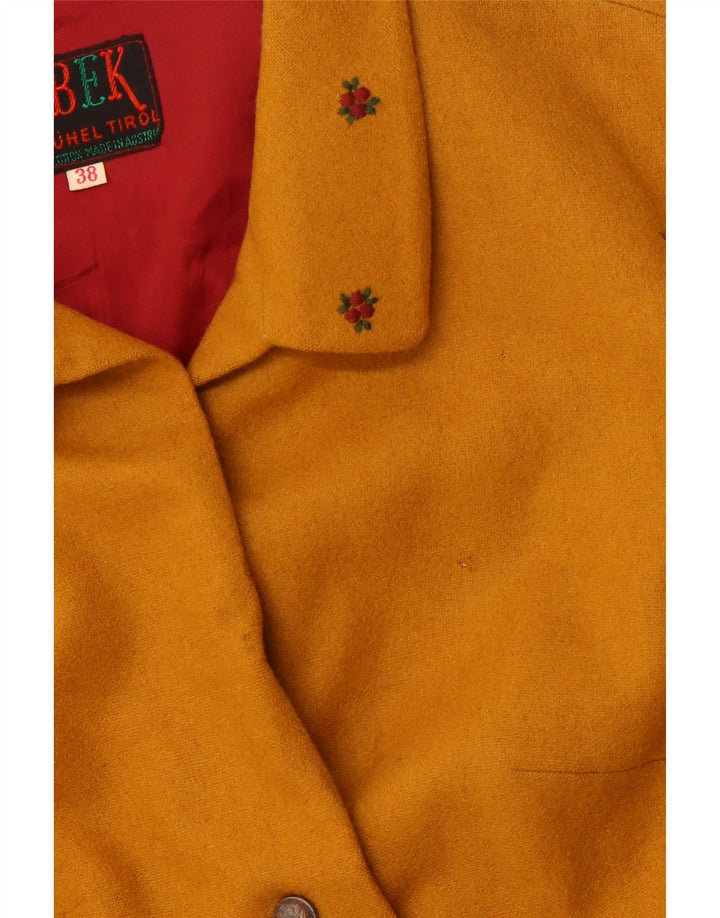VINTAGE Γυναικείο τζάκετ Blazer IT 38 XS Κίτρινο βαμβακερό