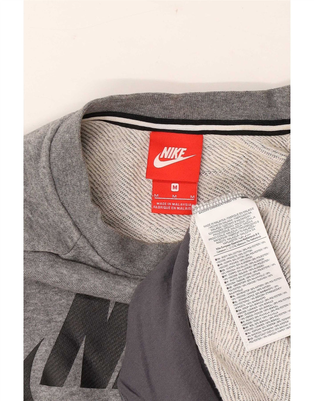 Ανδρικό γραφικό φούτερ Nike, βαμβακερό μεσαίο γκρι