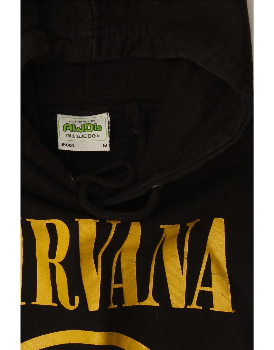 Vintage Ανδρικό Nirvana Graphic Hoodie Jumper Μεσαίο μαύρο βαμβακερό