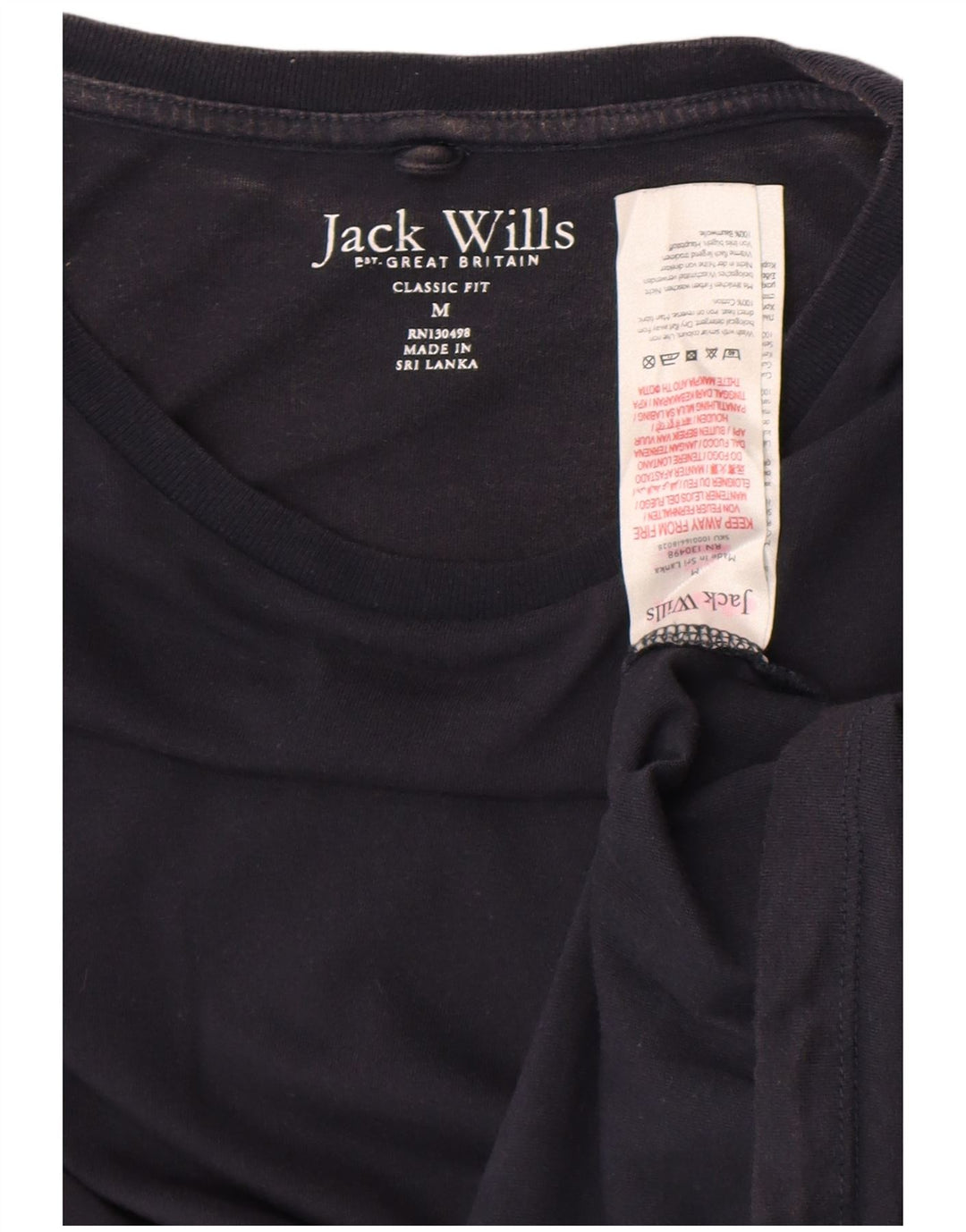 Ανδρικό μπλουζάκι Jack Wills Κλασική Εφαρμογή Μπλούζα μεσαίου μπλε από βαμβάκι