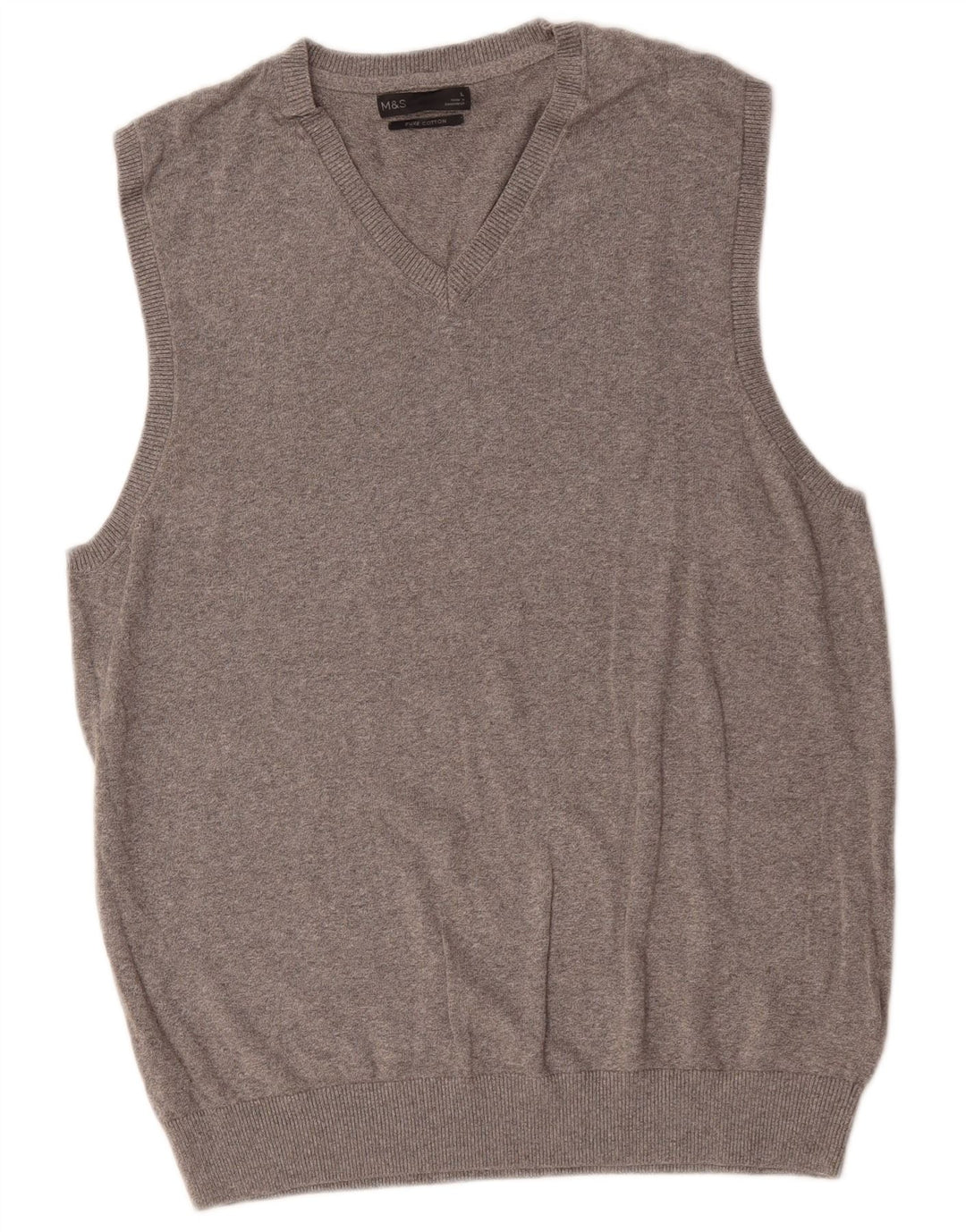 Marks & Spencer Ανδρικό γιλέκο Tank Top Μεγάλο γκρι βαμβακερό