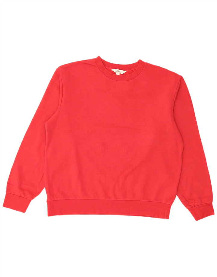 MARKS & SPENCER Mens Sweatshirt Jumper Medium Red Cotton