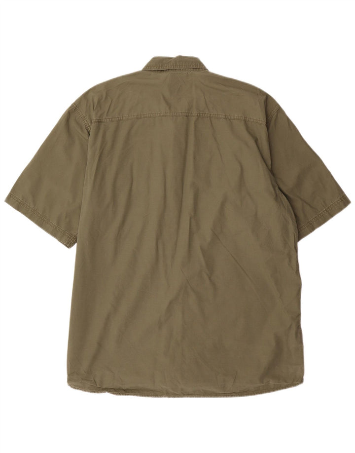 EDDIE BAUER Ανδρικό κοντομάνικο πουκάμισο μεγάλο χακί βαμβακερό