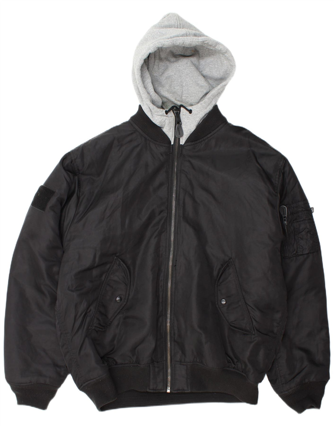 BRANDIT Ανδρικό μπουφάν με κουκούλα UK 46 3XL Μαύρο νάιλον