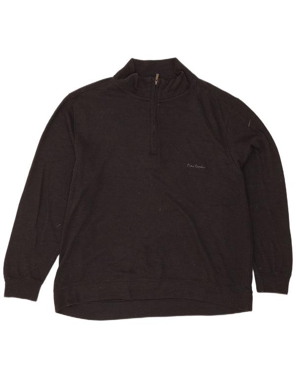 Ανδρικό φούτερ Pierre Cardin με φερμουάρ Jumper 4XL Μαύρο βαμβακερό