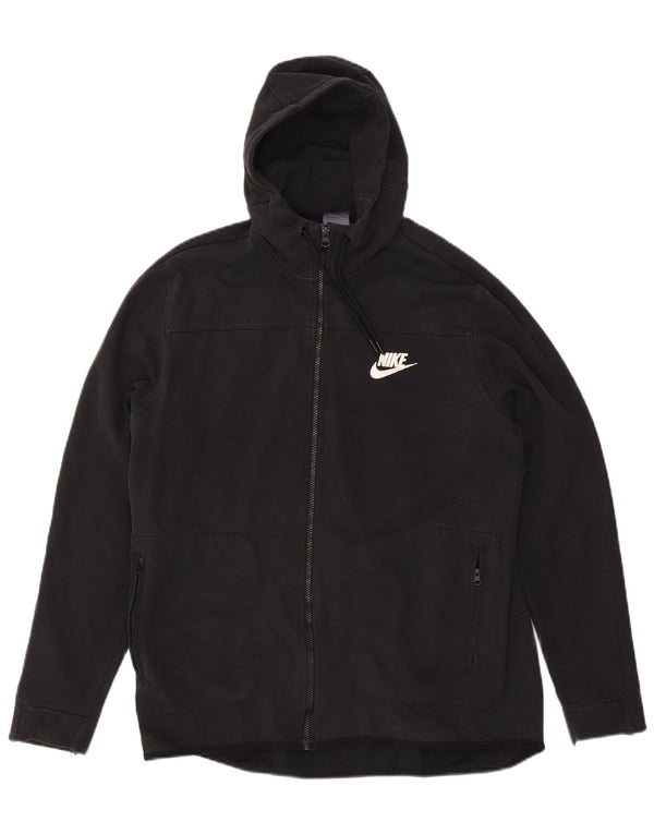 Ανδρικό πουλόβερ Nike με φερμουάρ XL Μαύρο βαμβακερό