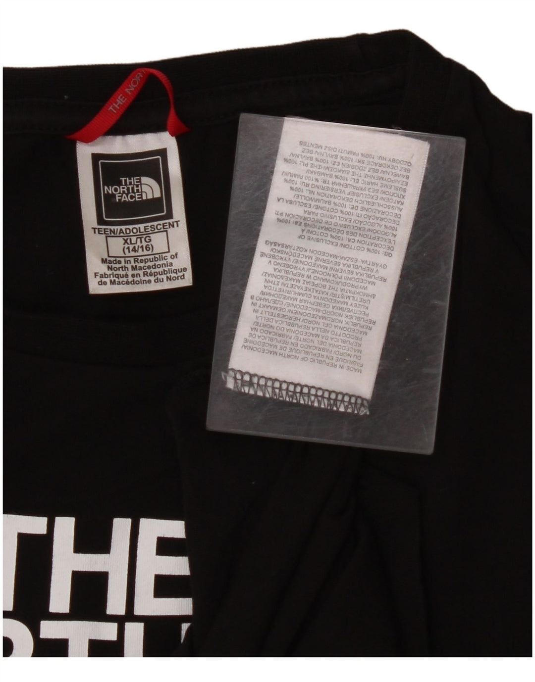 THE NORTH FACE Κοριτσίστικο γραφικό μακρυμάνικο 14-15 ετών XL μαύρο βαμβακερό