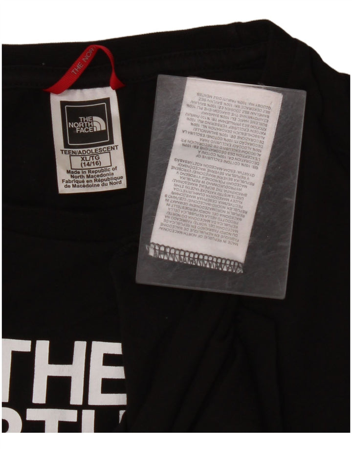 THE NORTH FACE Κοριτσίστικο γραφικό μακρυμάνικο 14-15 ετών XL μαύρο βαμβακερό