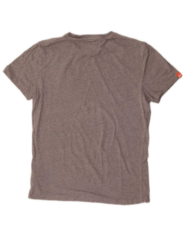 Superdry Ανδρικό T-Shirt Top Μικρό Γκρι Βαμβακερό