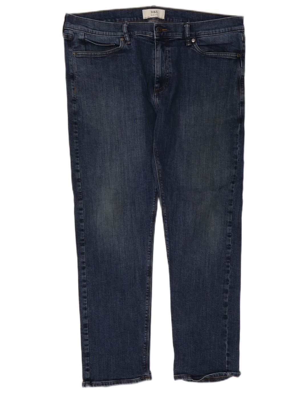 Marks & Spencer Ανδρικό Slim Jeans W36 L29 Μπλε βαμβακερό