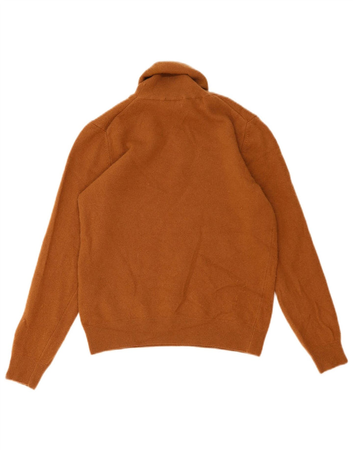 Γυναικείο μπλουζάκι Benetton Crop Roll Neck Jumper UK 12 Medium Brown