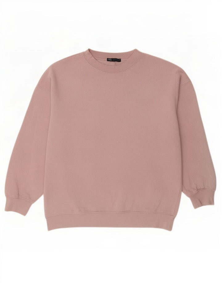 Zara Γυναικεία φούτερ μεγάλου μεγέθους Jumper UK 10 Small Pink