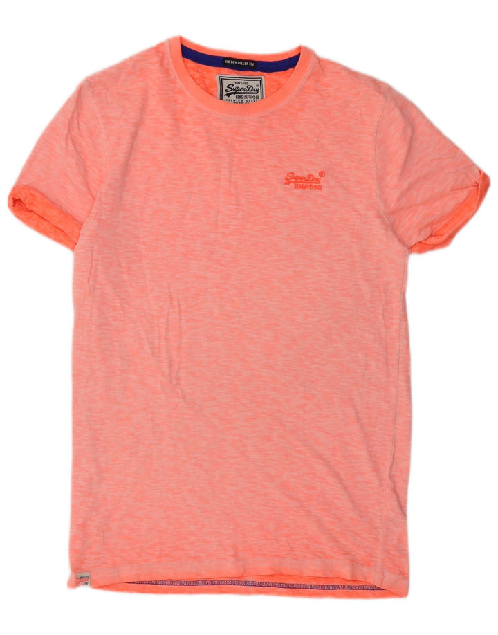 Superdry Ανδρικό T-Shirt Top Μικρό πορτοκαλί βαμβακερό